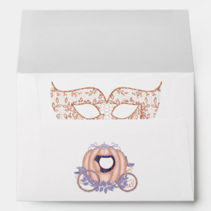 Enveloppe Rose Gold et Lilac Parties scintillant Princesse Q