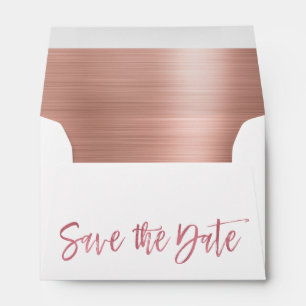 Enveloppe Rose Gold Foil Enregistrer la date