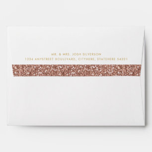 Enveloppe Rose Gold Moderne tendance Parties scintillant ros