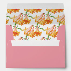 Enveloppe rose mariage avec l'art du lièvre de la reine d'Af