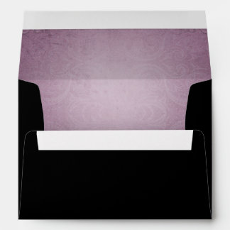 Enveloppe Rose noir violet Mariage Halloween