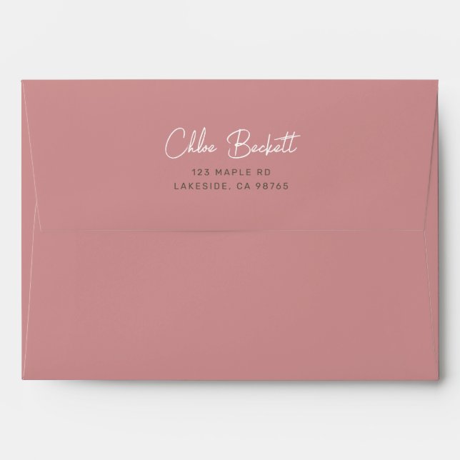 Enveloppe Rose pâle (Dos (Haut rabat))