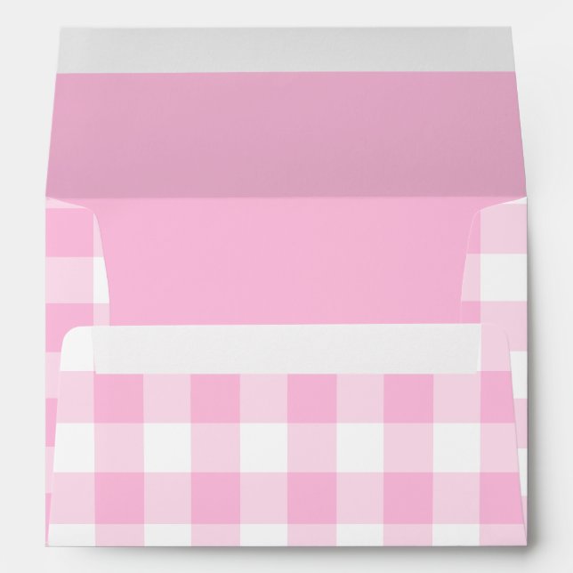 Enveloppe Rose pâle en vichy mignon (Dos (Bas))