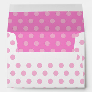 Enveloppe rose pois