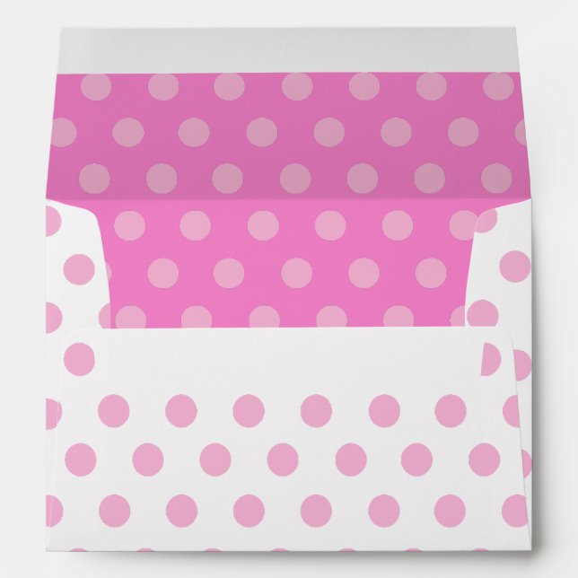 Enveloppe rose pois (Dos (Bas))