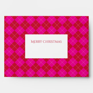 Enveloppe Rose Prépa et Argyle Rouge de Noël