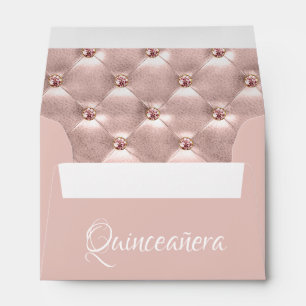 Enveloppe Rose Rose Gold Paris Quinceañera