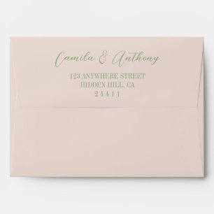 Enveloppe Rose rose verte Retro Y2K les années 70 Motif de f