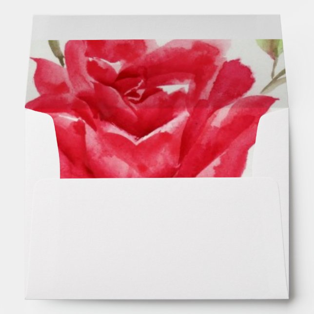 Enveloppe Rose rouge (Dos (Bas))