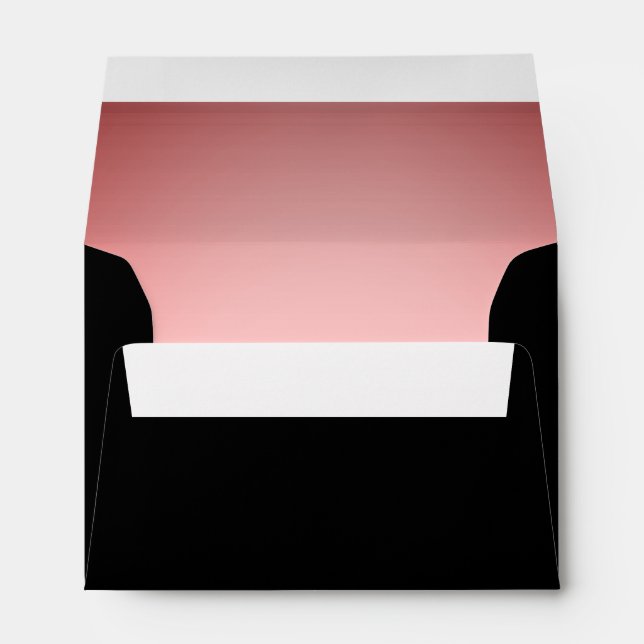 Enveloppe Rose rouge Mariage gothique suite d'invitation cor (Dos (Bas))