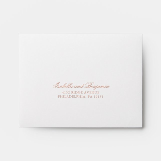Enveloppe Rose traditionnel rose Formal Elégant Mariage RSVP (Devant)