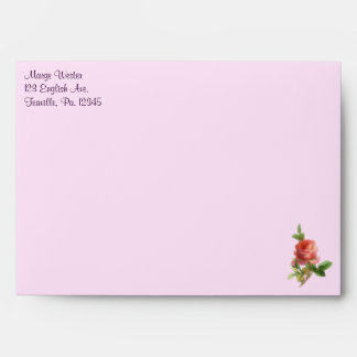 Enveloppe Rose vintage