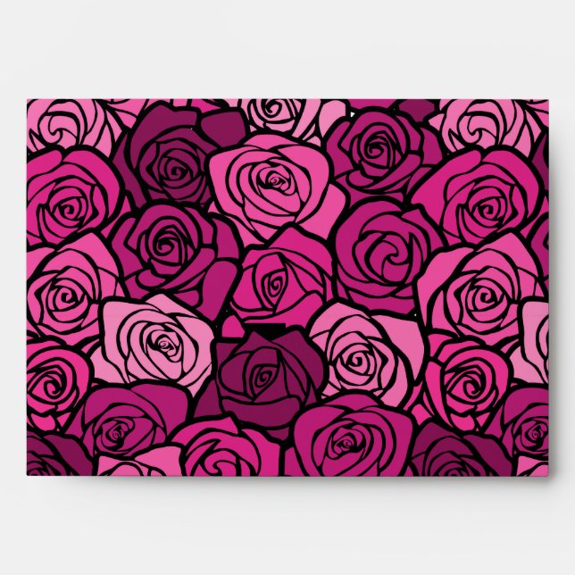 Enveloppe rose vintage (Devant)