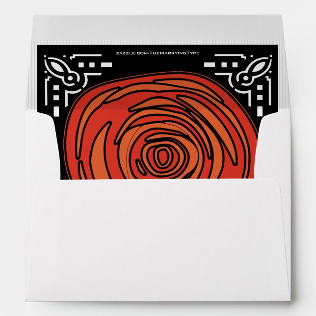 Enveloppe Roses Décofiées (Personnalisé 5x7) (Dos (Bas))