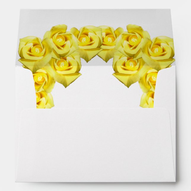 Enveloppe Roses Jaunes Mariage 5x7 Faire-part de mariage (Dos (Bas))