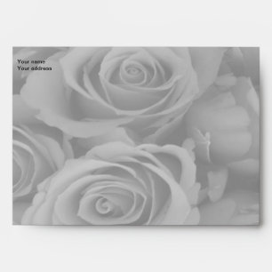 Enveloppe roses noires et blanches