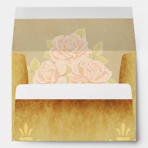 Enveloppe roses romantiques roses vintages aux fleurdelis do