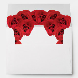 Enveloppe Roses rouges Faire-part de mariage 5x7