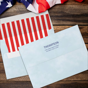 Enveloppe Rouge Blanc Bleu Whimsun Fun Drapeau Du 4 Juillet