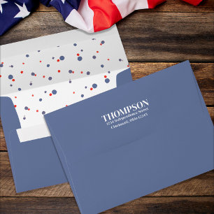 Enveloppe Rouge Blanc Bleu Whimsun Fun Drapeau Du 4 Juillet