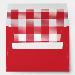 Enveloppe Rouge blanc plaid En vichy Vérifier Russe