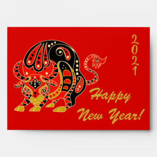Enveloppe rouge du Nouvel An chinois (anglais)
