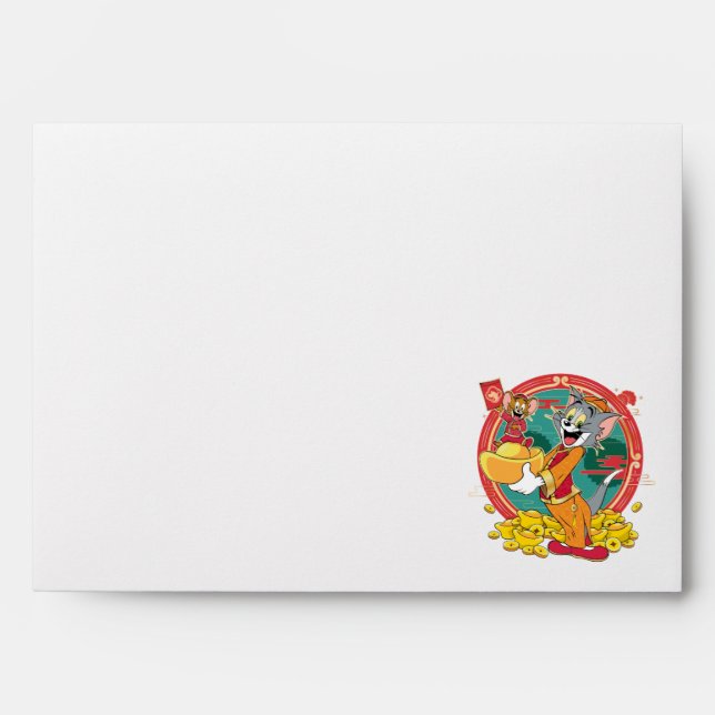 Enveloppe rouge du Nouvel An Tom & Jerry (Devant)