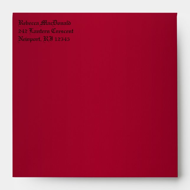 Enveloppe rouge et noire gothique pour 5,25" (Devant)