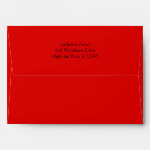 Enveloppe rouge et noire pour des tailles de 5 po 
