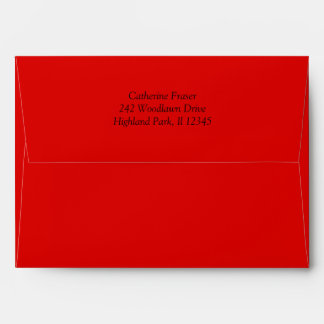 Enveloppe rouge et noire pour des tailles de 5 po