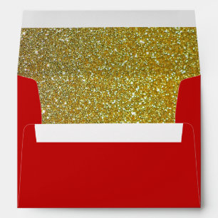 Enveloppe Rouge et or de Noël