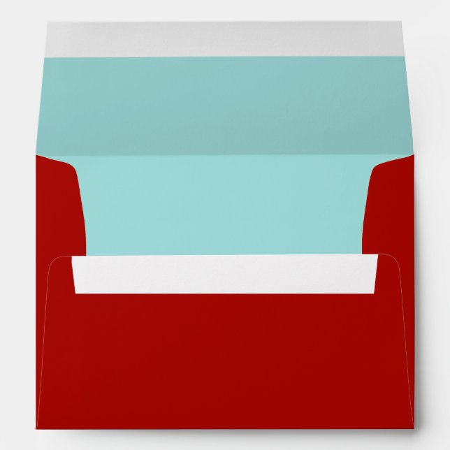 Enveloppe Rouge et Turquoise (Dos (Bas))