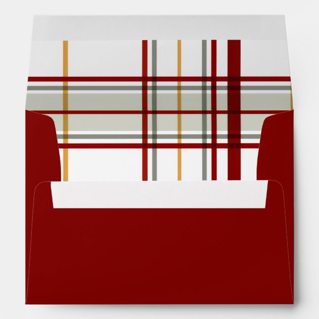 Enveloppe rouge moderne Vacances Plaid (Dos (Bas))