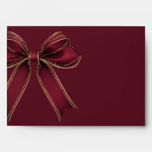 Enveloppe Rouge Or Arc Bourguignon Noël