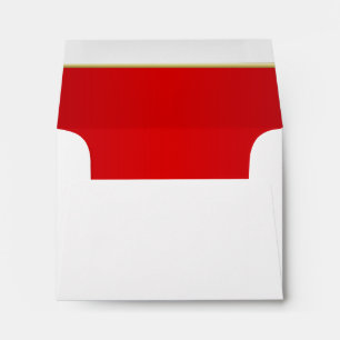Enveloppe Rouge radiant lumineux lié avec adresse de retour