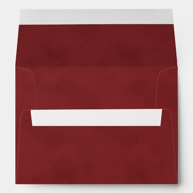 Enveloppe rouge terre texturée subtile (Dos (Bas))