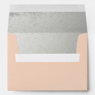 Enveloppe Rougissent l'intérieur d'Argent-effet de relief