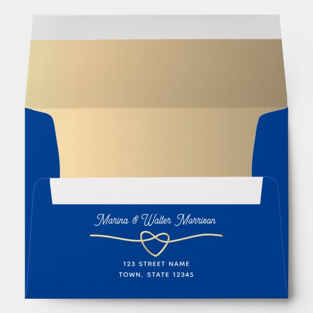 Enveloppe Royal Blue Gold (Dos (Bas))