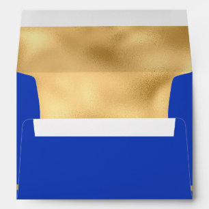 Enveloppe Royal Blue & Gold Mariage