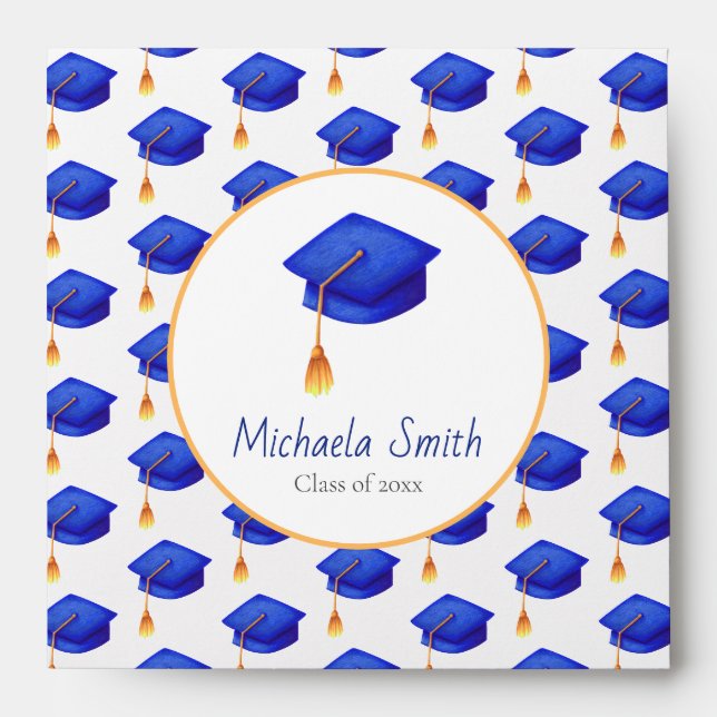 Enveloppe Royal Blue High School Graduation (Devant)