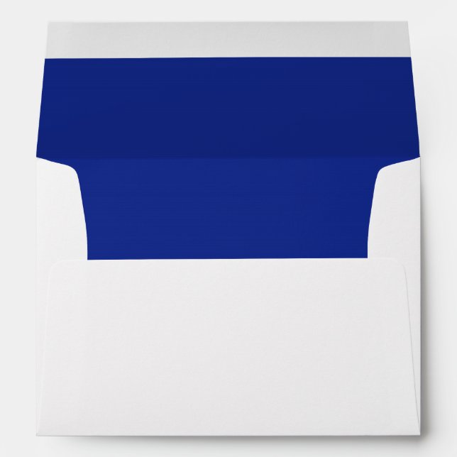 Enveloppe Royal Blue White Invitation (Dos (Bas))