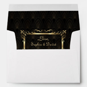 Enveloppe Royal Roaring 20s Gold Art Déco Mariage