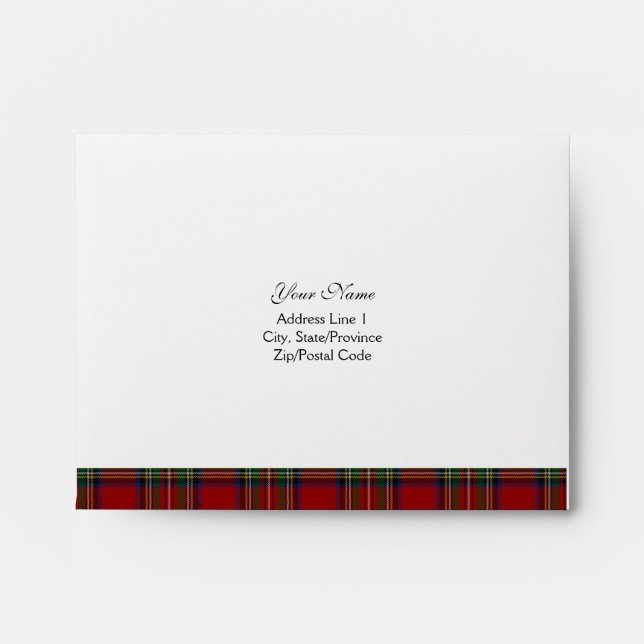 Enveloppe Royal Stuart Tartan A-2 RSVP (Devant)