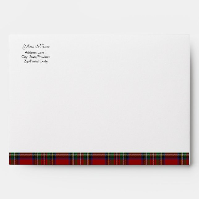 Enveloppe Royal Stuart Tartan A-7 (Devant)