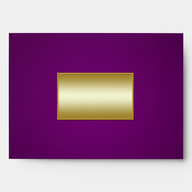 Enveloppe royale violet et or pour Invitation et c (Devant)