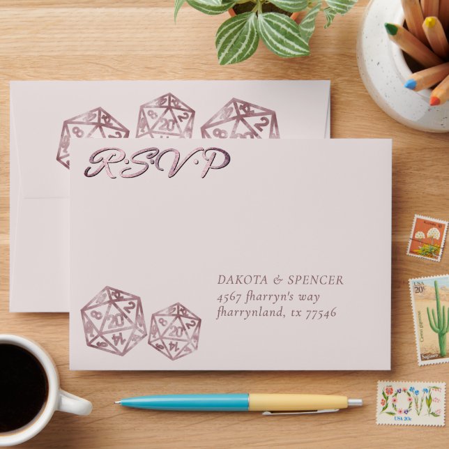 Enveloppe RPG Luxe | Mauve Sheen Imaginaire Tabletop Gamer R (Desk)