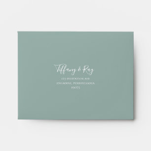 Enveloppe RSVP à adressage RSVP verte de couleur c