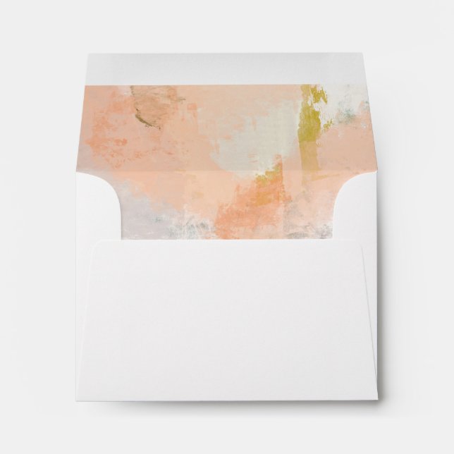 Enveloppe RSVP Abstraite colorée auto-adressée (Dos (Bas))