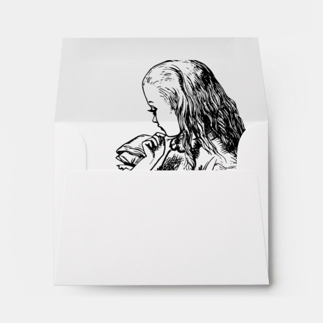 Enveloppe RSVP - Alice In Wonderland Mariage (Dos (Bas))