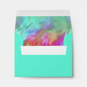 Enveloppe RSVP Aqua Tie Dye Design